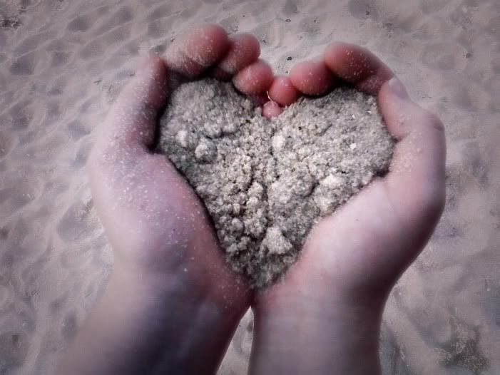 Heart &amp; Hands in the Sand Pictures, Images and Photos