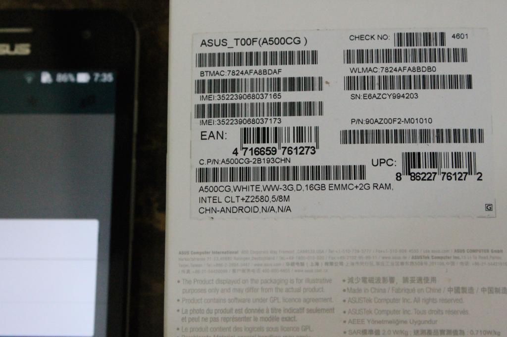 ::::::::::Bán Asus Zenfone 5 A500 Trắng , Ram 2 GB :::::::::::: - 6