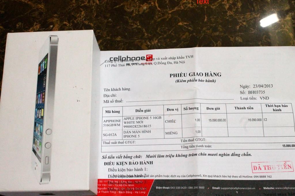 .................Cần bán IPHONE 5 Màu Trắng hàng Cellphones mới 98% ................. - 9
