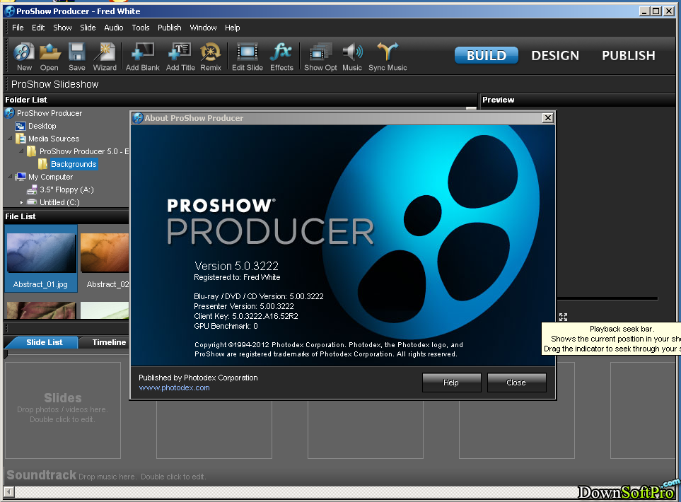 Key for Photodex ProShow Producer V5.0.3222 keygen