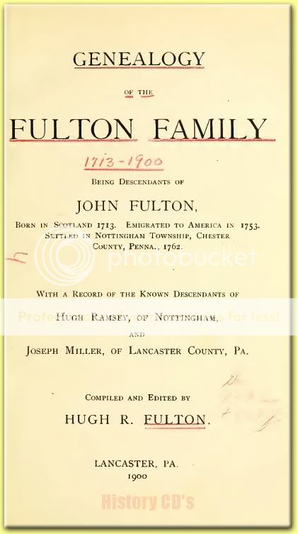 1900 FULTON FAMILY NAME Tree History Genealogy Bio Book  