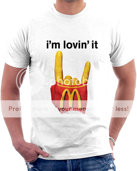 New McDonalds Rock N Fries Im Lovin It White T shirt  