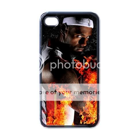 New LeBRON JAMES NBA Player Black iPhone 4 Hard Case ##  