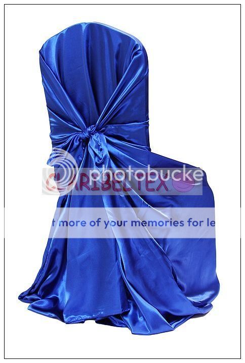 New Wedding Party Satin Universal Self Tie Chair Cover for 